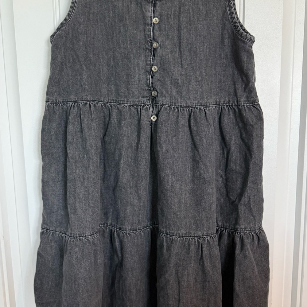 Gap kids girls Sleeveless charcoal Tiered Dress